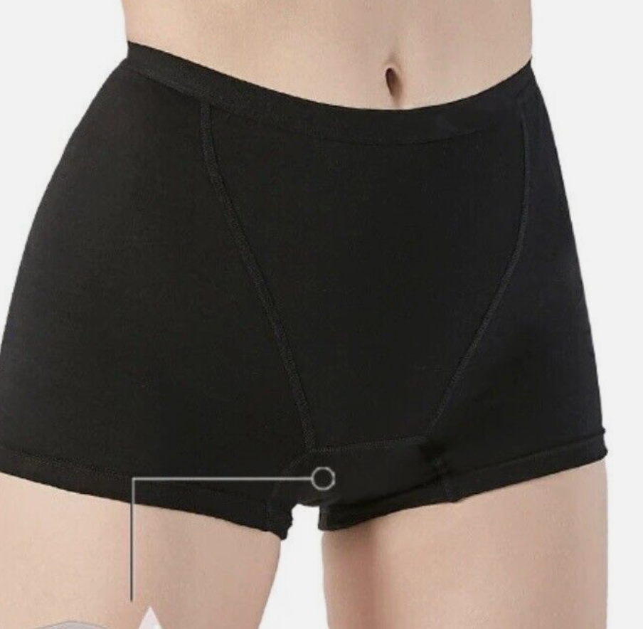 Conscious Generation – Engroshandel Menstruationsundertøj - Dame – Genanvendelige menstruationsboxershorts - Sort & Grå1