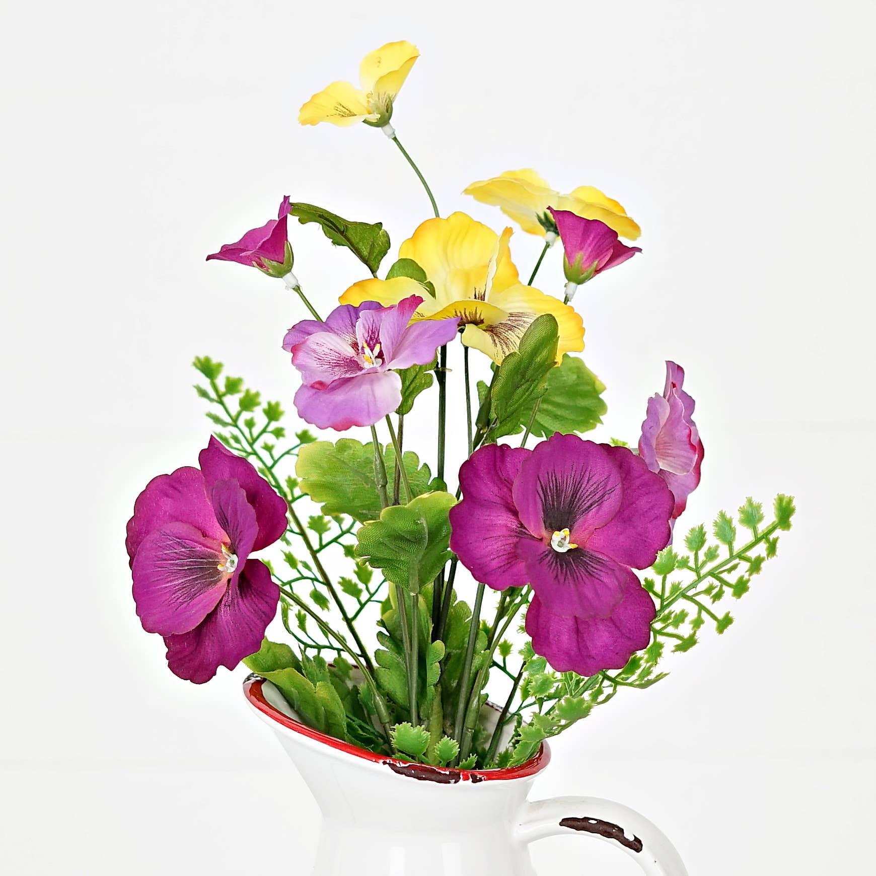 Impressive Enterprises, Inc. - Wholesale Artificial Flowers - 35206- 16in Bush-Mixed Pansy Garden-3