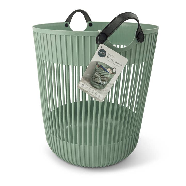 Core Home - Wholesale Basket - 50L Straight Weave Storage Basket w/ Soft Handle - CLF1