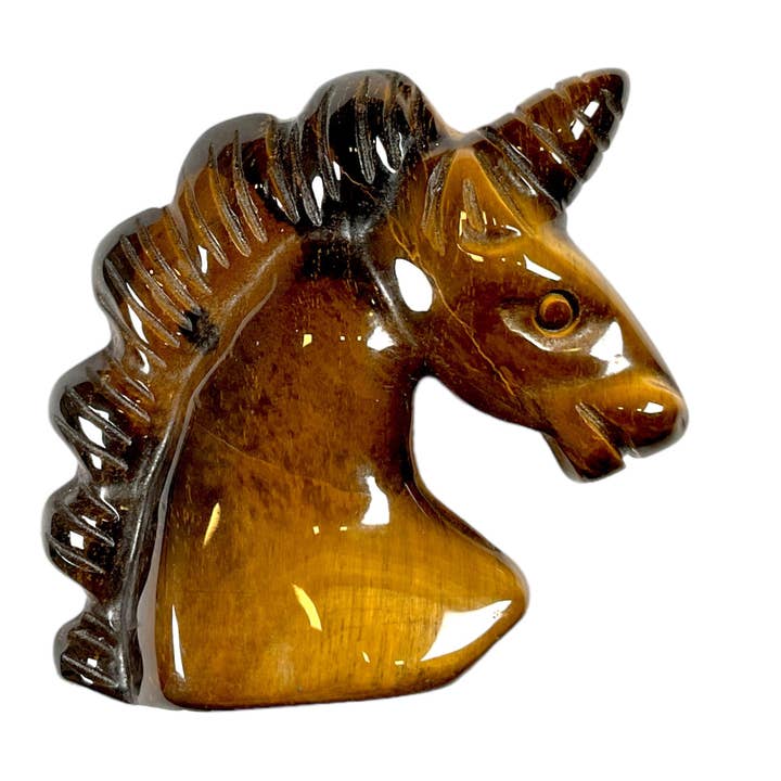 Unicorn tiger eye figurine for wholesale by Foliesbijoux