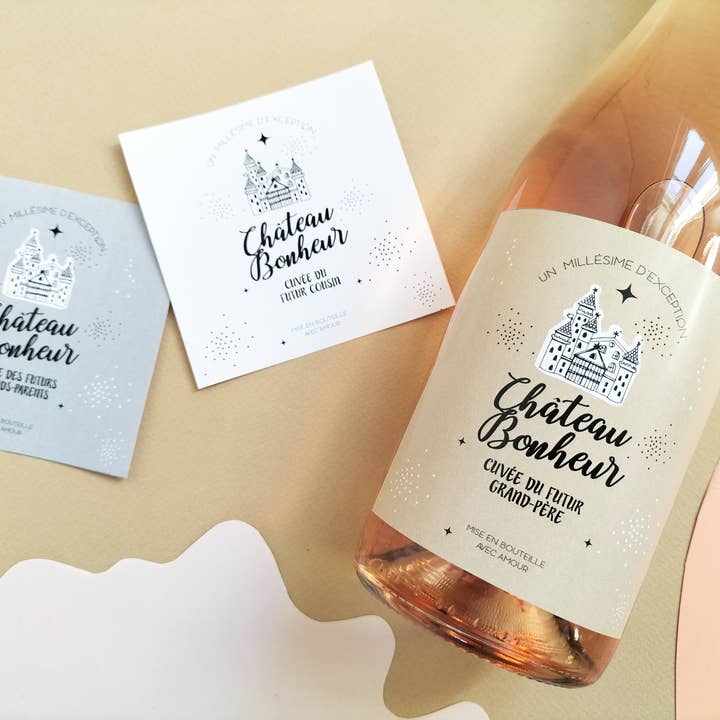 Pamela Loops - Wholesale Gift Tag Label - Etiquette vin annonce grossesse 5