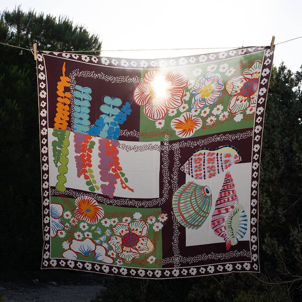 ANI - Vente Écharpe – femme - THALIA - Écharpe en soie imprimée1