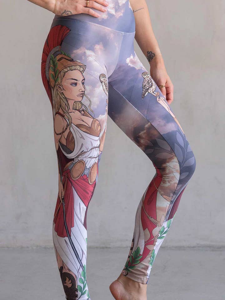 Athena Goddess of War - Buttery Soft Athleisure Leggings för wholesale av Eagle Rock Werkshop®