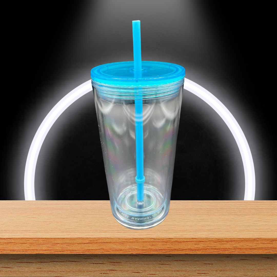 OMG Cups! - Wholesale Drinking Glass/Cup - Acrylic Double Wall Tumbler (16oz) - Clear Lid0