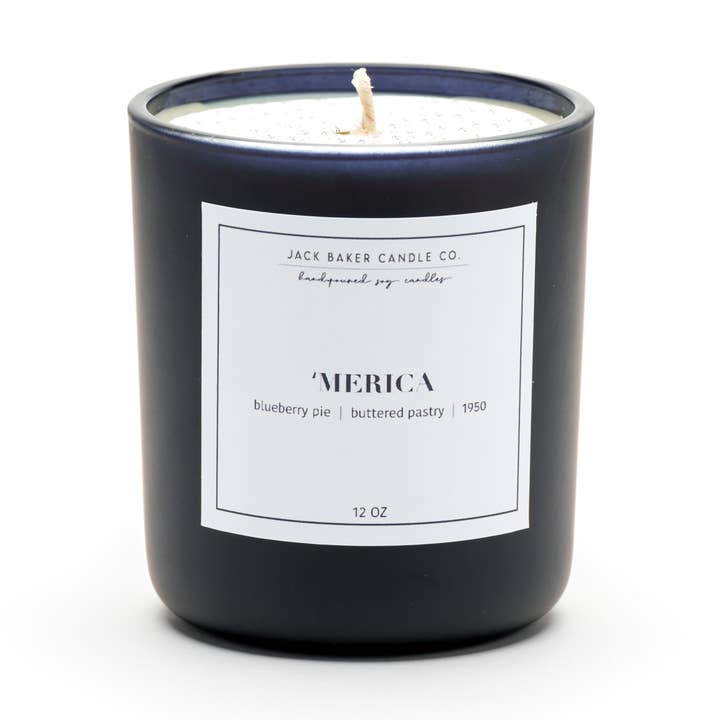 Black Label Collection - 'merica 12 oz Jar Candle for wholesale by Jack Baker Candle Co