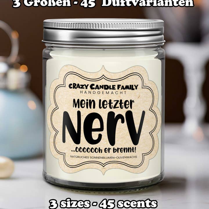My last nerve candle, best friend birthday gifts, stress reliever gift for her, gift for boyfriend, friendship gift anxiety for wholesale by So riecht die Welt