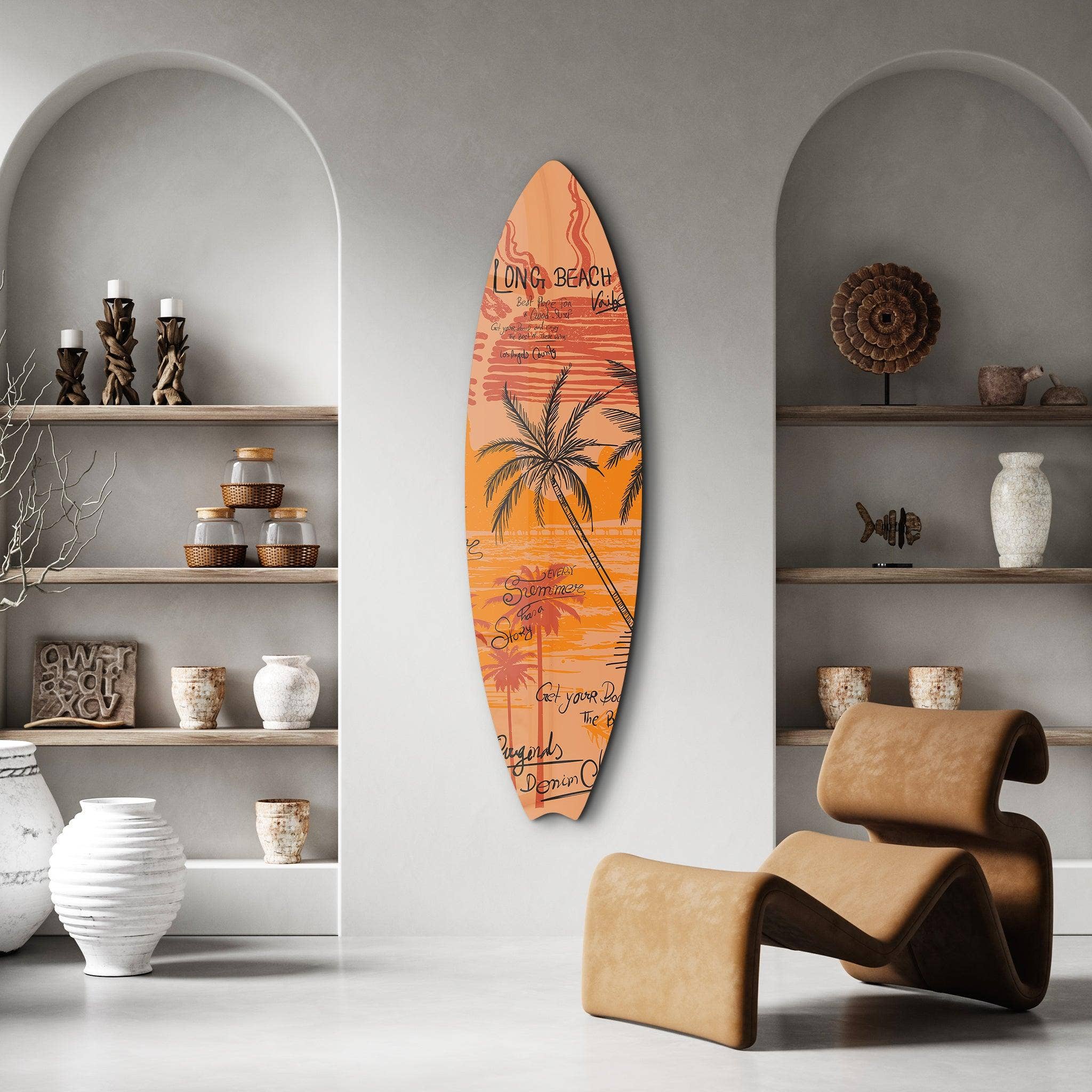 Artdesigna KG - Wholesale Wall Accent - Long Beach Vibes | Surfboard Glass Wall Art5