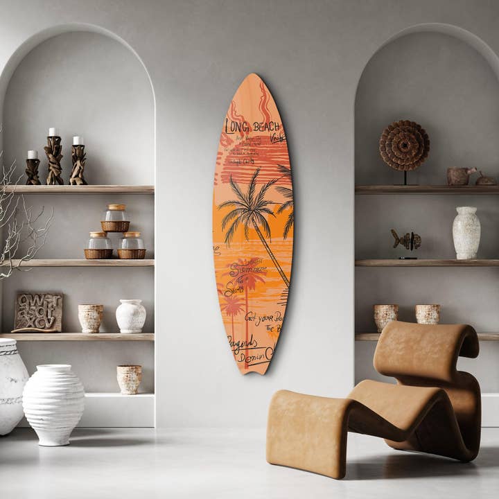 Artdesigna KG - Wholesale Wall Accent - Long Beach Vibes | Surfboard Glass Wall Art5