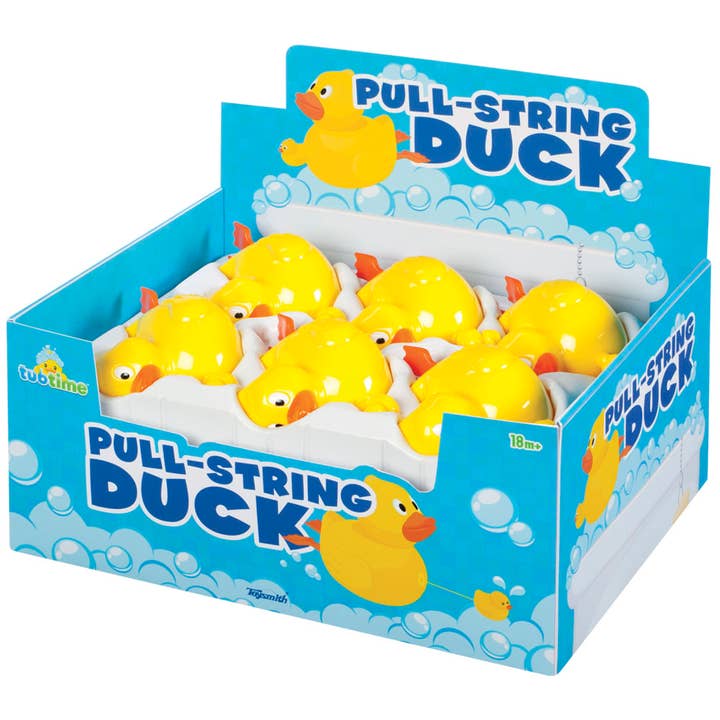 Toysmith - Wholesale Bath Toy - Baby - Pull-String Duck, Swimming Duck Bath Toy