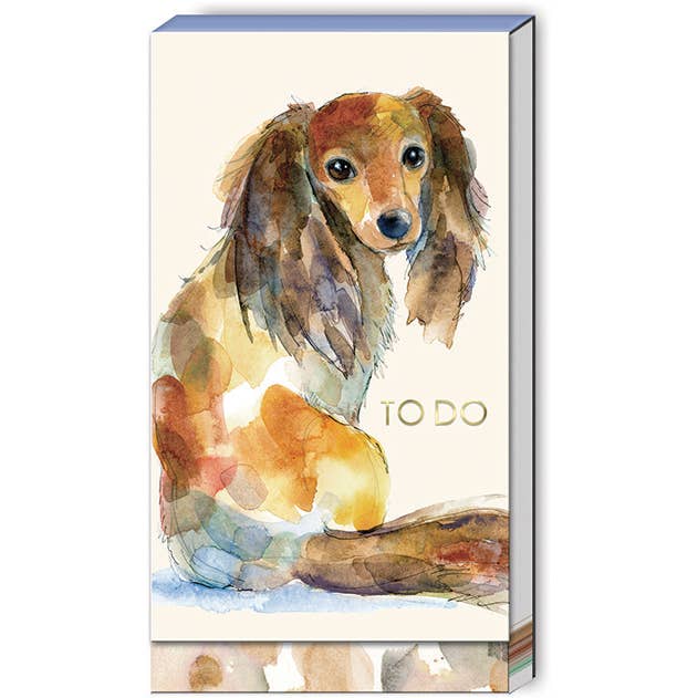 Punch Studio - Wholesale Notepad - Punch Studio Long Fold Over Notepads-DACHSHUND