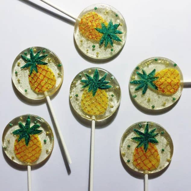 Forever Summer Fondant Pineapple Lollipops for wholesale by A Secret Forest