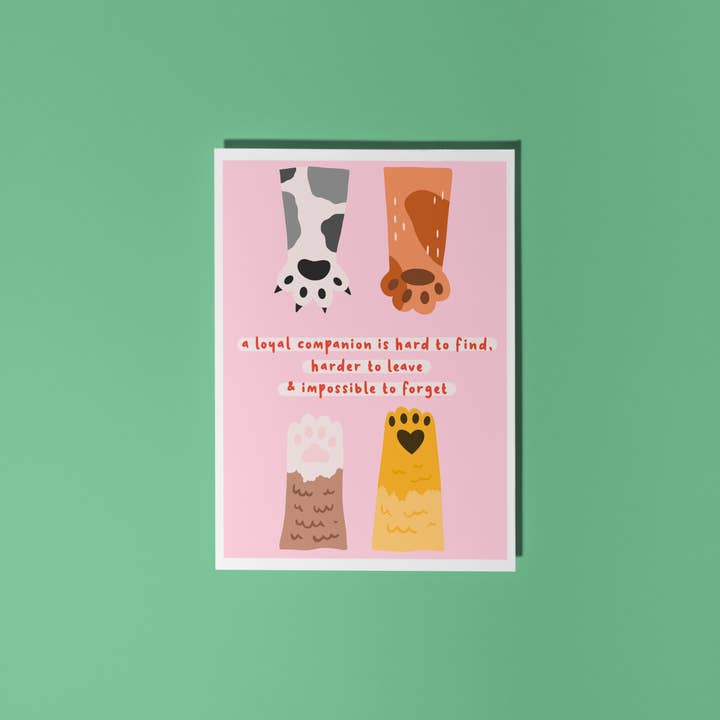 Pet Loss Card | Cat or Dog Loss Card | Mourning & Grief Card for wholesale by The Happy Badger