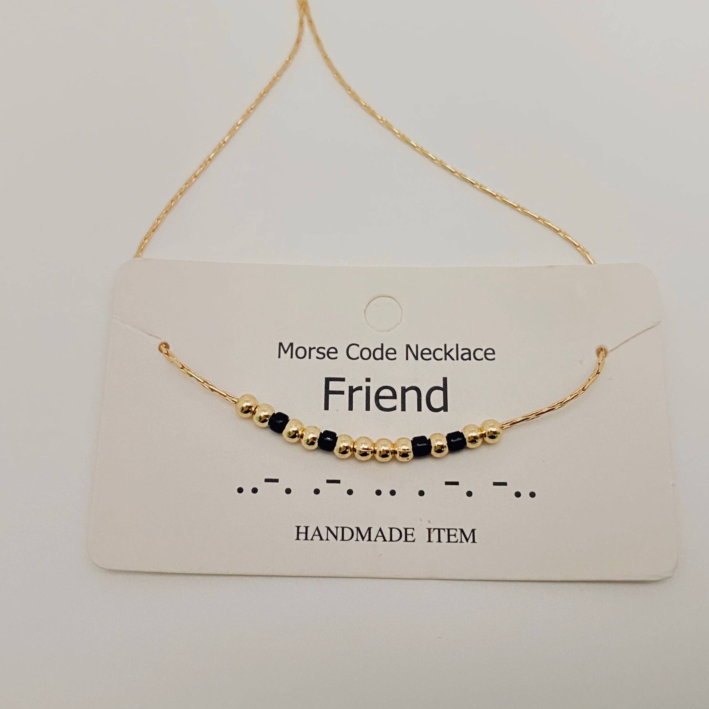 Mio Queena – wholesale Pendant/charm necklace – Personality Handmade Morse Code Necklace with Card14