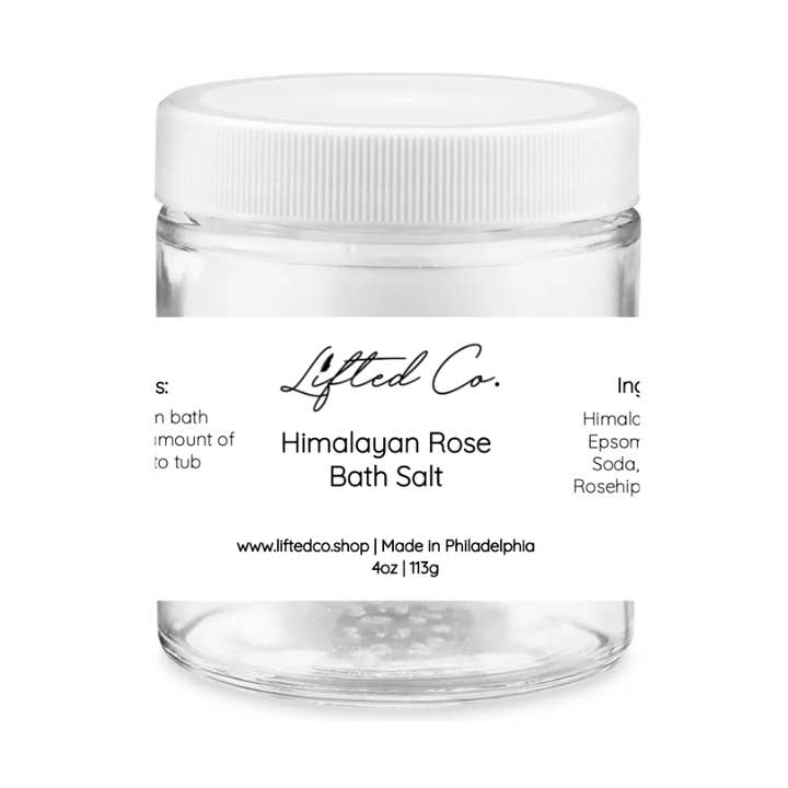 Sel de bain rose de l'Himalaya pour la vente par Lifted Co.