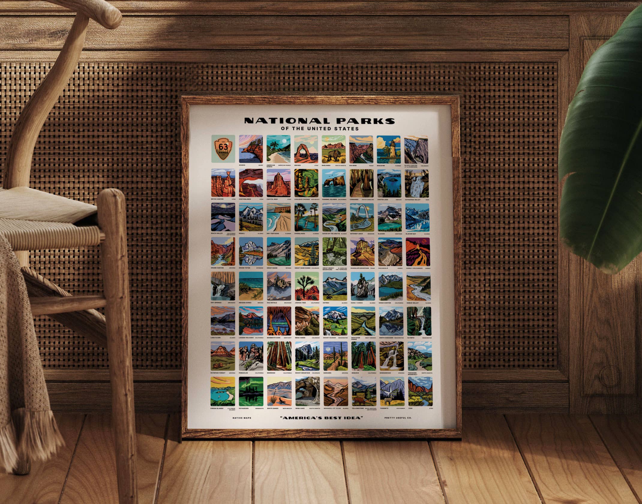 Native Maps - Wholesale Art Print - National Parks Scratch Off Print, US Bucketlist Travel Map6