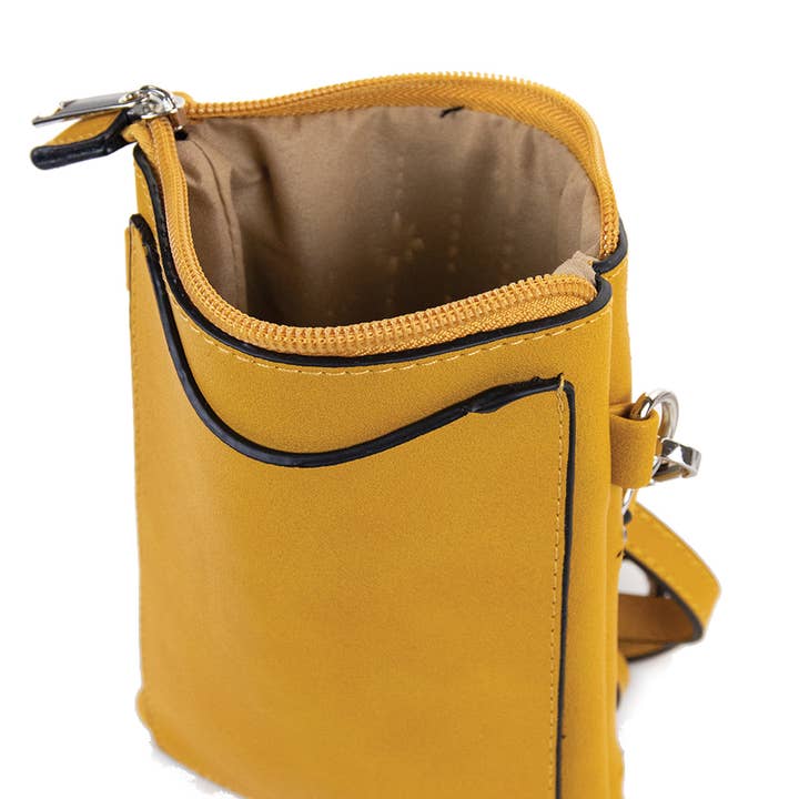 22 Tote - Wholesale Phone Wallet - Women's - Rhinestone Vegan Leather Cell Phone Bag