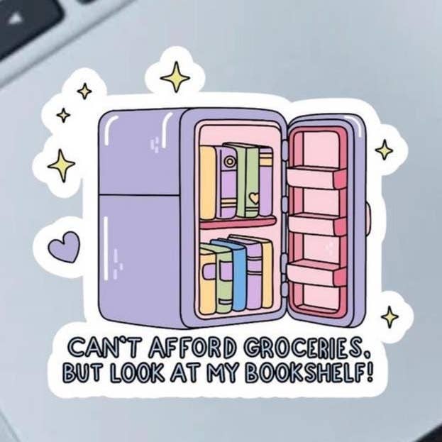 Non posso permettermi la spesa, ma guarda la mia libreria Adesivo 2,5" per la vendita all'ingrosso da parte di Fable and Flame Co.