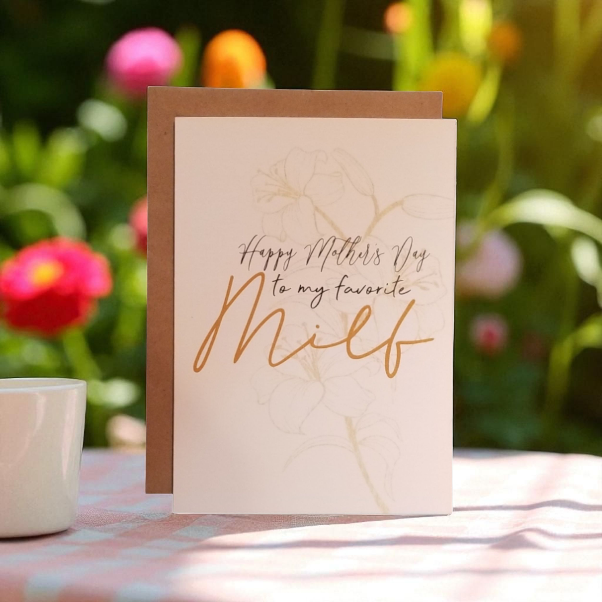 Thanks You're Welcome - Wholesale Mother's Day Card - Happy Mother's Day to my Favorite Milf - 5x7 Greeting Card2