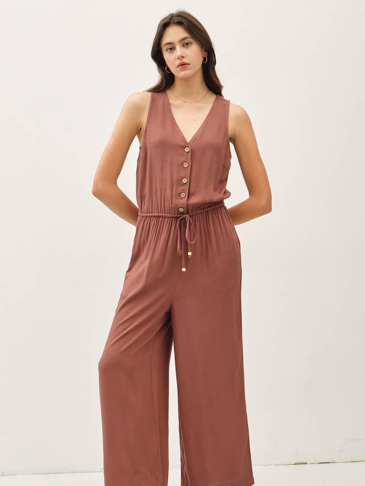 Be Cool - Vente Combinaison – femme - COMBINAISON À BOUTONS ET COL EN V4