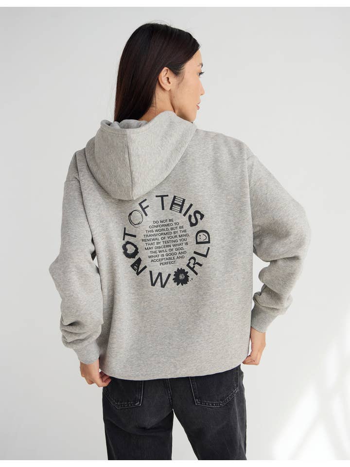 Elevated Faith – Hoodie – Mulher por atacado – Hoodie Unissexo Bege Não Deste Mundo