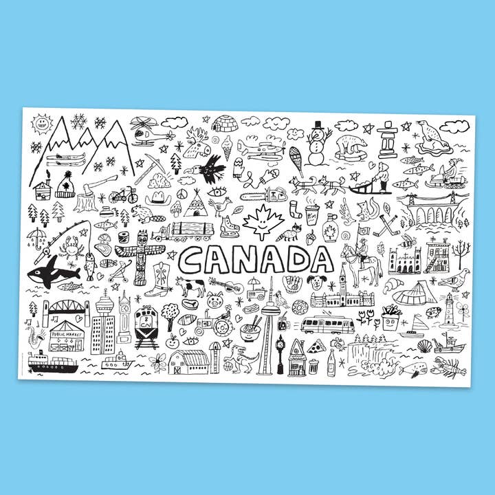 Paperole - Wholesale Coloring & Activity Book - Kids & Baby - TOP CANADA, GIANT COLOURING POSTER — by Francis Léveillée2