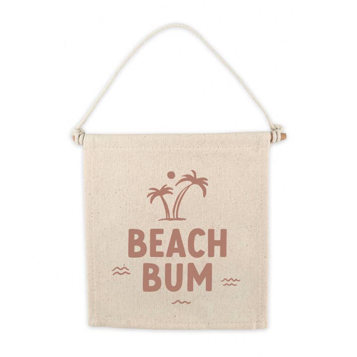 Beach Bum Canvas Hang Sign - Coastal Canvas Banner Decor for wholesale by Cherrypick