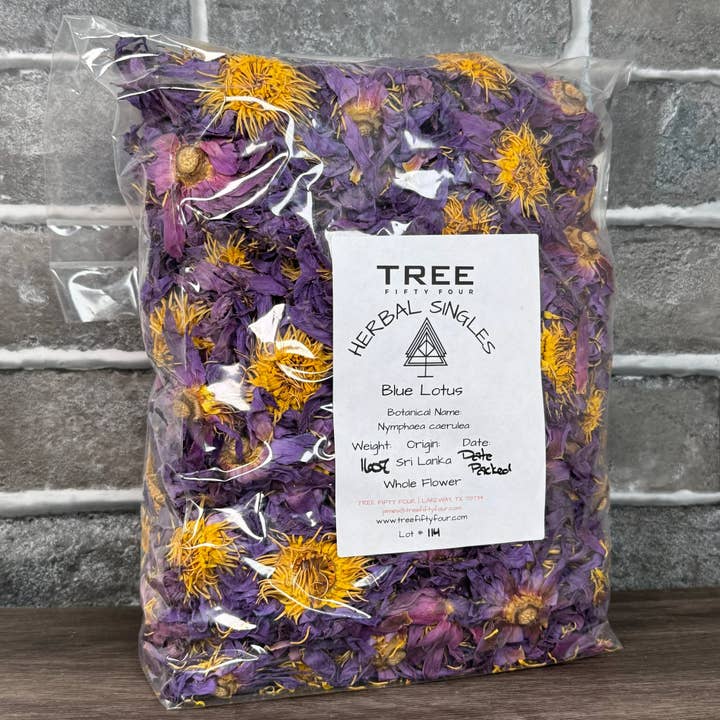 Tree Fifty Four - Wholesale Loose Tea - Blue Lotus Whole Flower | 2oz - 1 KG | Bulk