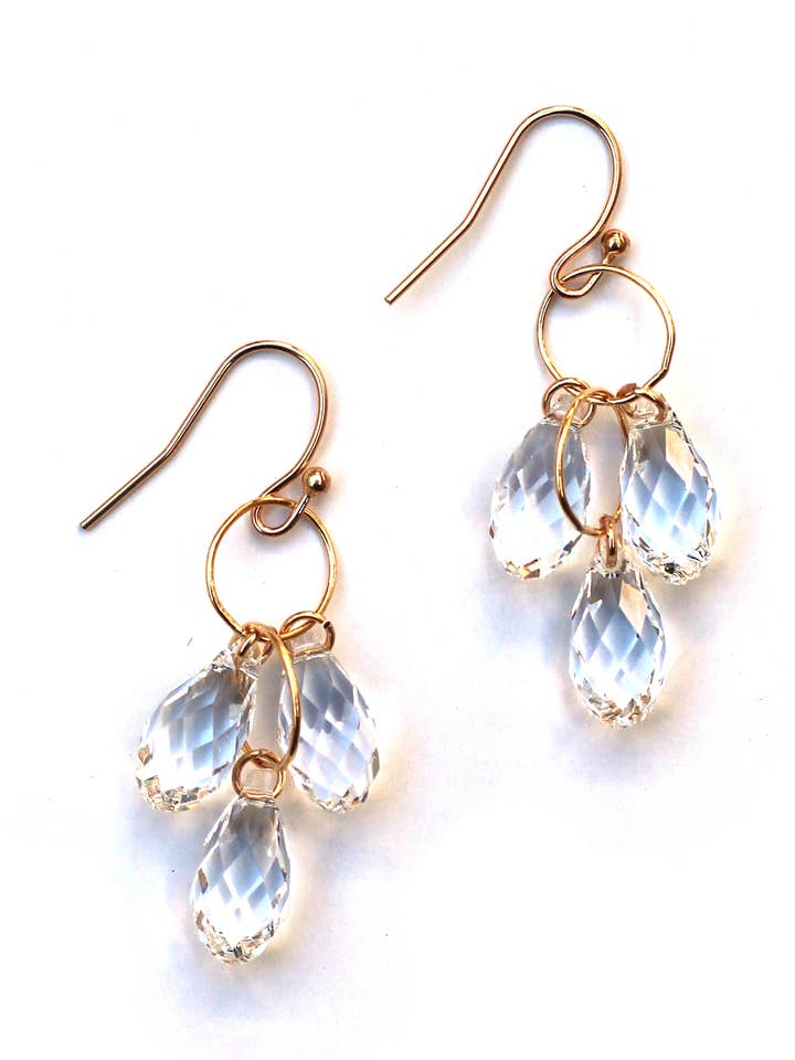 Triplets Crystal Ear in Clear for wholesale by Jennifer Tuton Jewelry