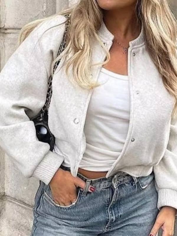 Casaco Bomber Clássico com Botões por atacado de AZSHOP Trading LLC