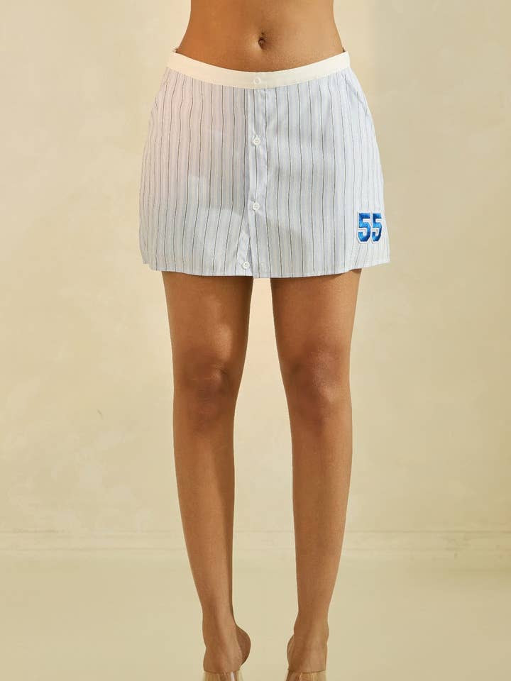 Striped 55 Skort for wholesale by CC Wholesale Clothing