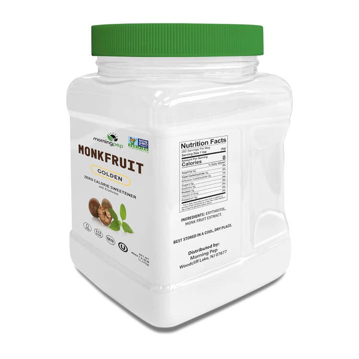 Durelife - Wholesale Sugar/Sweetener - Morning Pep Monk Fruit Sweetener, Golden 2.5lb9