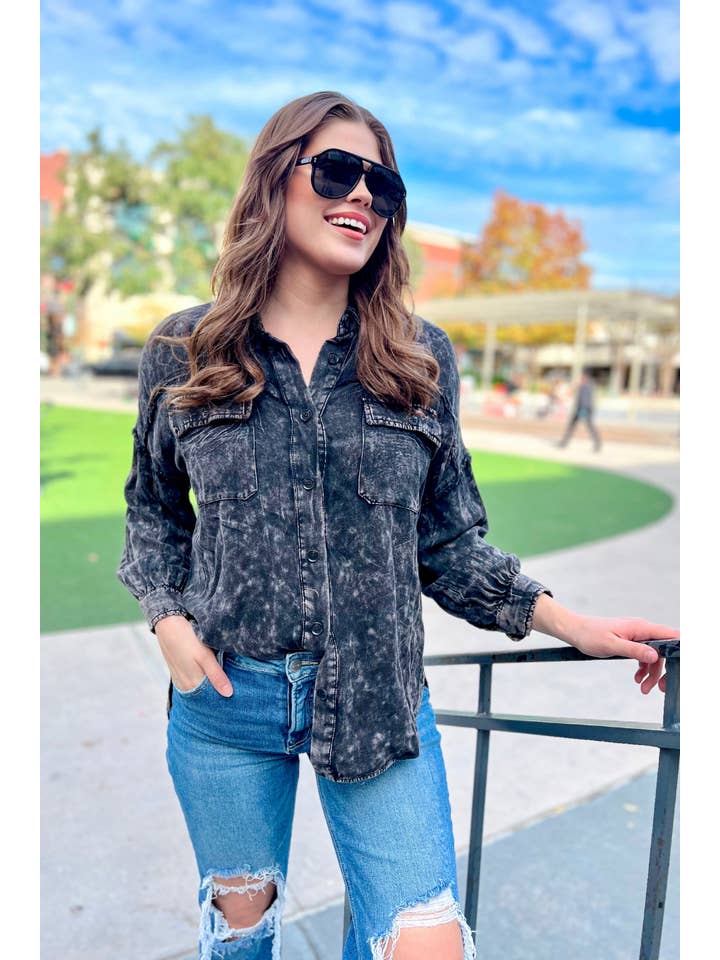 Jess Lea - Wholesale Button Down Shirt - Women's - Dean Button Up Top10