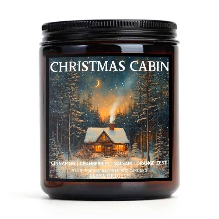 Bougie en soja Cabane de Noël - Aarka Origins pour la vente par AARKA ORIGINS