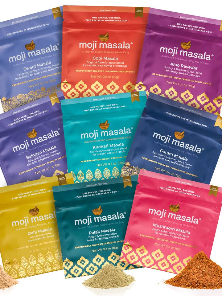 moji masala ® Try It All Indian Vegan & Vegetarian Set for wholesale by moji masala® Indian Spice Blends