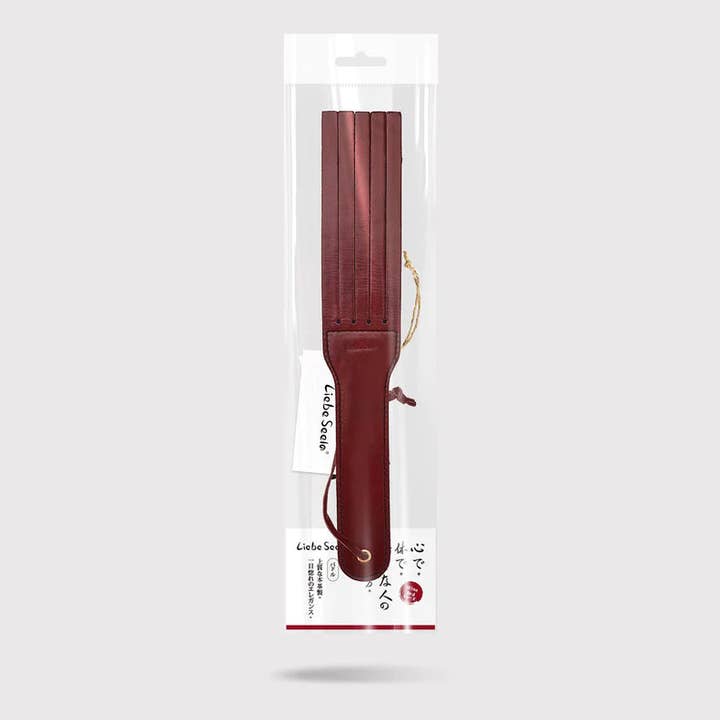 Liebe Seele - Wholesale Sex Toy - Wine Red - Leather Split Tawse Paddle2