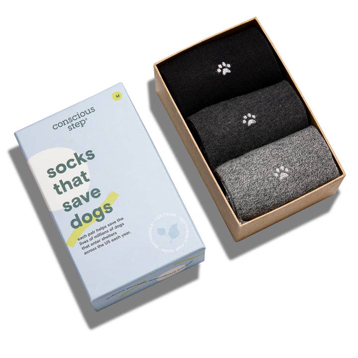 Conscious Step - Wholesale Socks - Unisex - Boxed Set Socks that Save Dogs