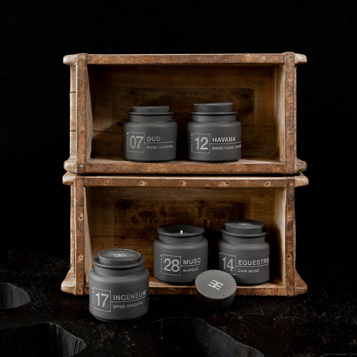 CHROME - Wholesale Jar/Filled Candle - STARTER PACK 12 CHROME CANDLES2