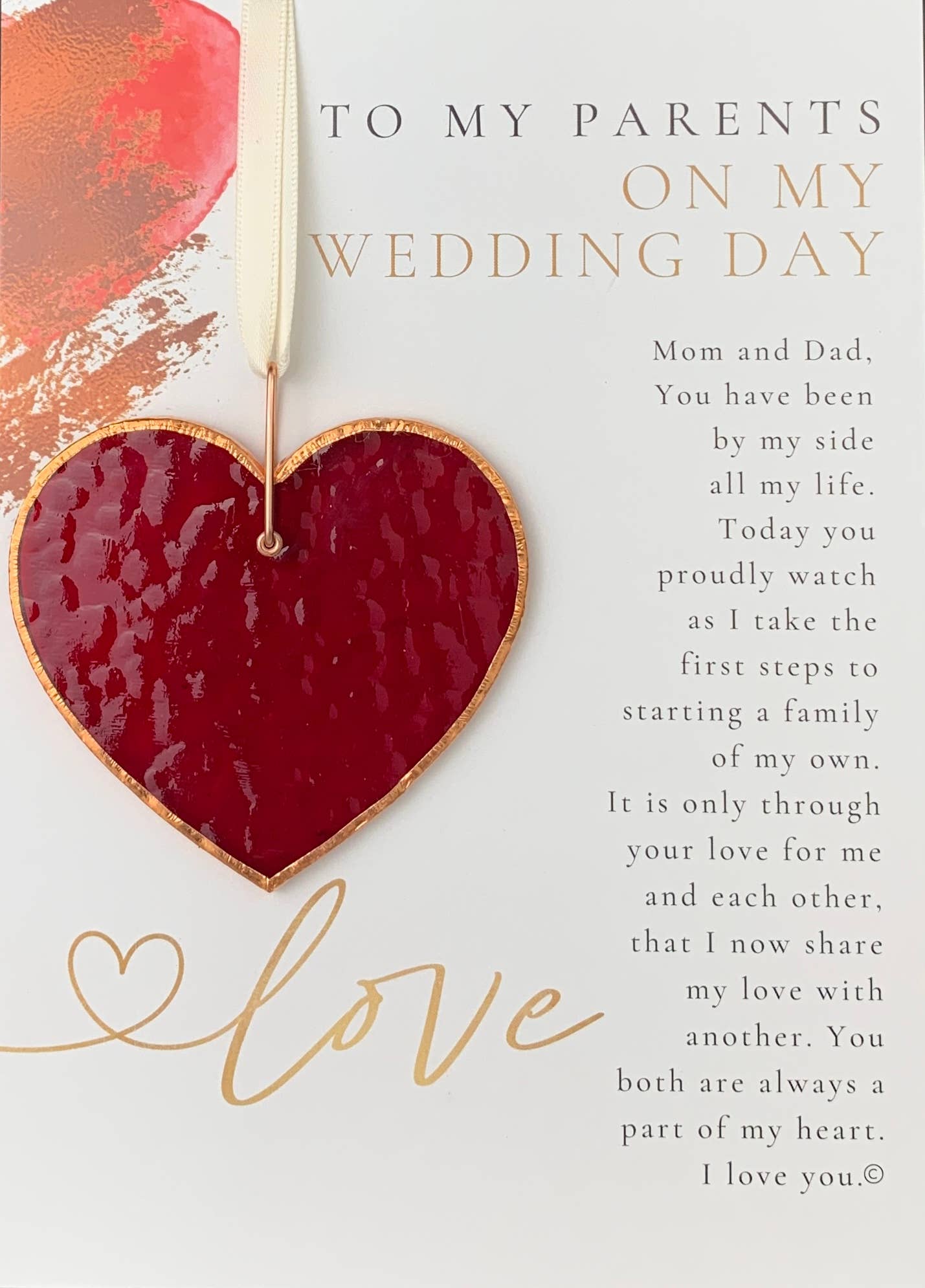 The Grandparent Gift Co. Inc. - Vente Objets de décoration - Pour les parents le jour du mariage : USA Glass Wedding Heart 77350