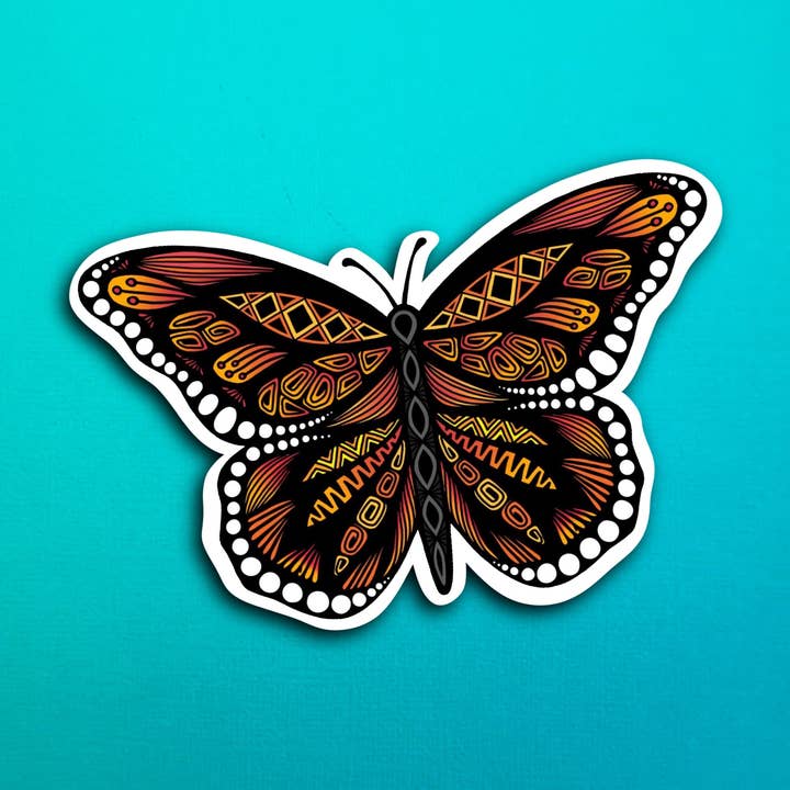 Zenspire Designs - Wholesale Sticker - Monarch Butterfly Sticker (WATERPROOF)