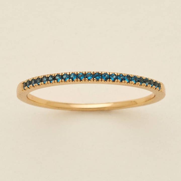 Anel Empilhável com Pedra de Nascimento de Setembro por atacado de Made By Mary