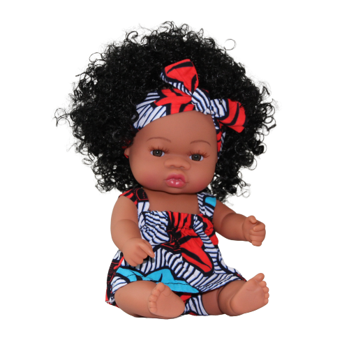 Loïse & Lola - Vendita all'ingrosso Bambola - Bambini - Bambola Realistica Afro-Caraibica Loïse & Lola con Abito in Wax Africano (5 colori)0