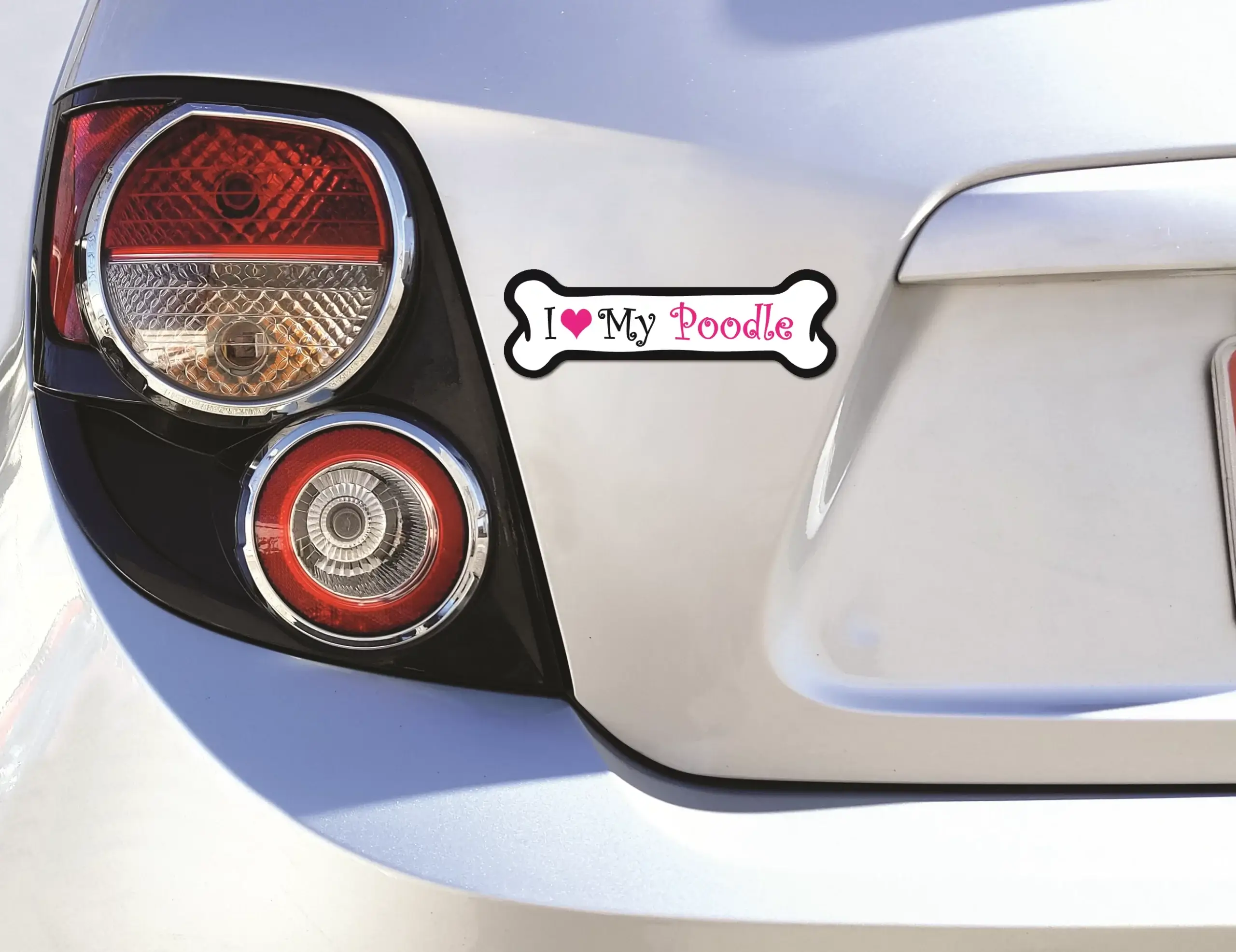 Imagine This Company – Großhandel Magnete – Ich liebe meinen Pudel Pink - Knochen-Automagnet2