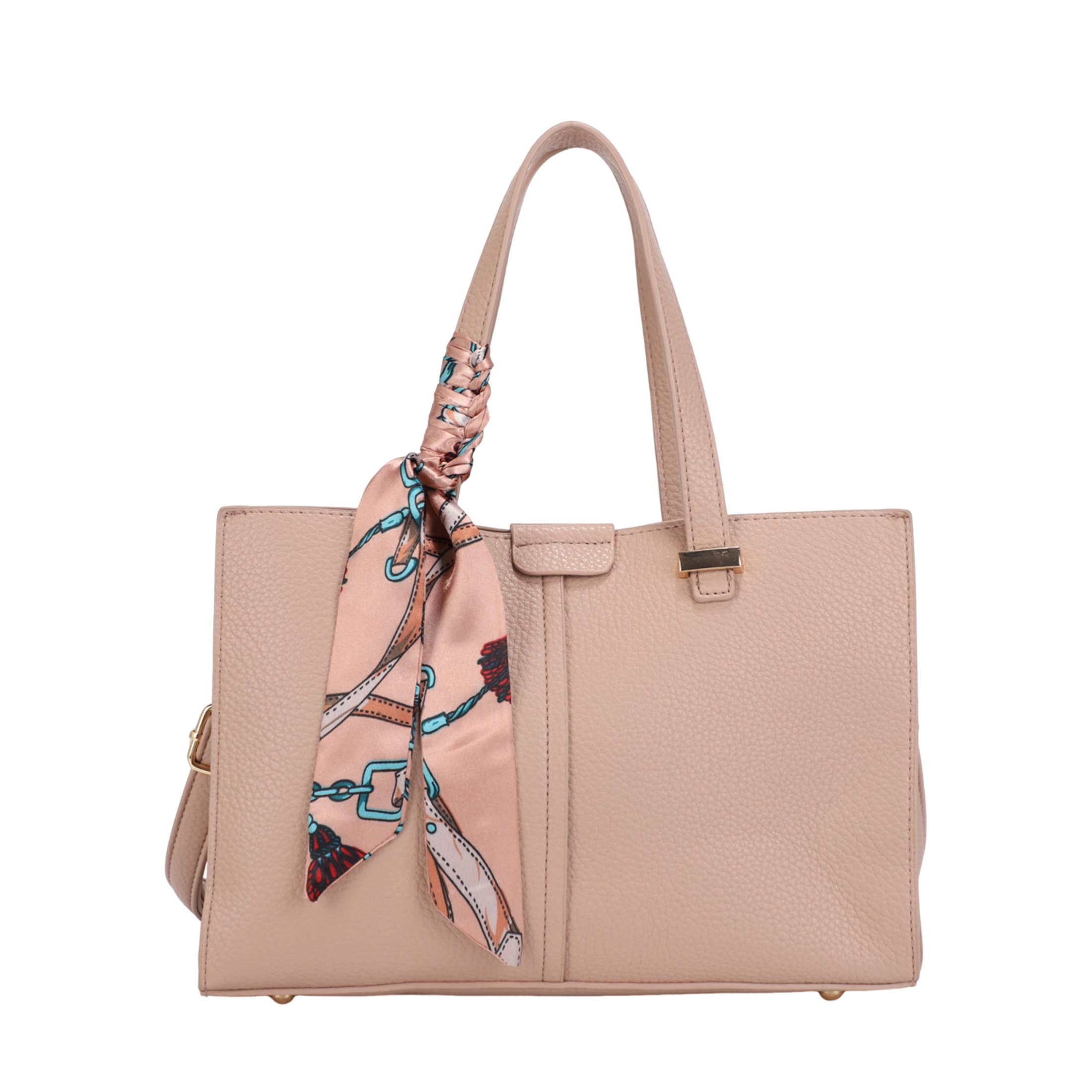 KAYLA+AVA - Wholesale Satchel - Women's - MONIQUE SATCHEL WITH SCARF HANDLE ACCESSORY2