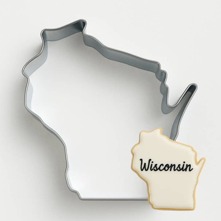 CookieCutter.com - Wholesale Cookie Cutter - State Of Wisconsin Cookie Cutter 4 in