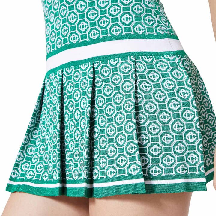 Verde Abito in Maglia 19Y con Bottoni di Perla e Finto Colletto Polo a V in vendita all'ingrosso su Faire2