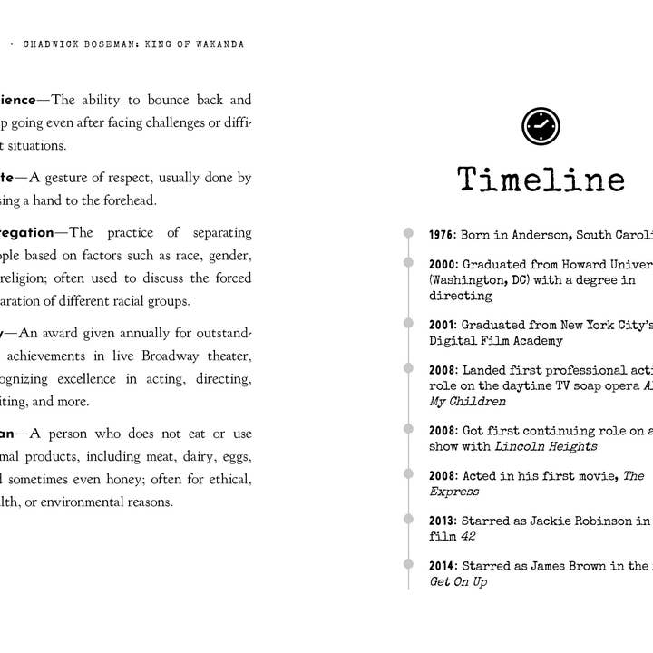 Bushel & Peck Books - Wholesale Biography & Memoir - Black History Heroes: Chadwick Boseman11