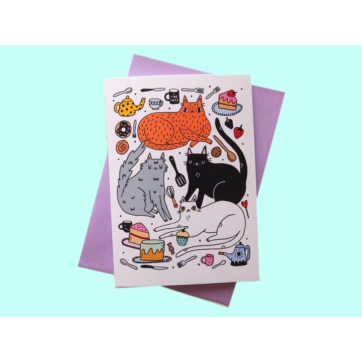 Cats and Cake Birthday Card, Baking Theme Greetings Card and other Purchase Wholesale work anniversary cards. Free Returns & Net 60 Terms on Faire trending on Faire.