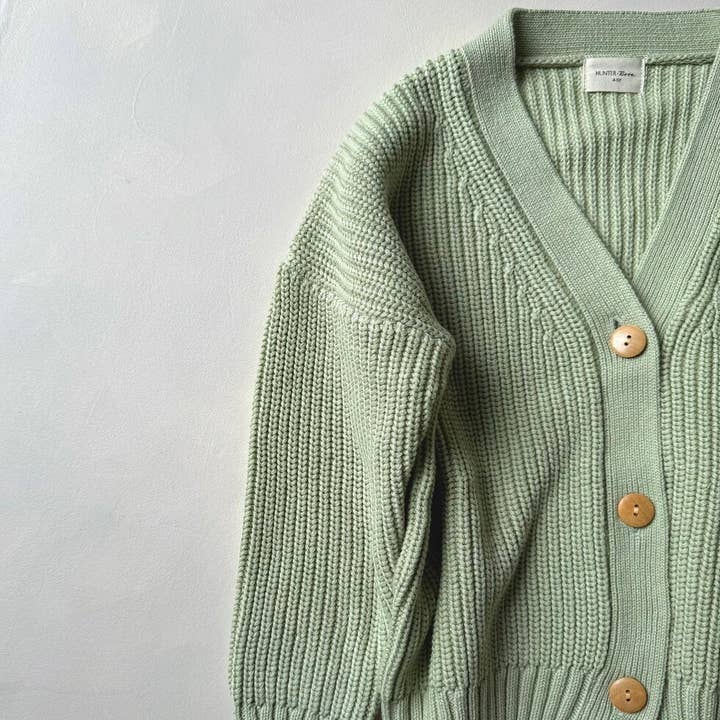 Hunter and Rose - Wholesale Cardigan - Kids - Tea Green Avery Cardigan