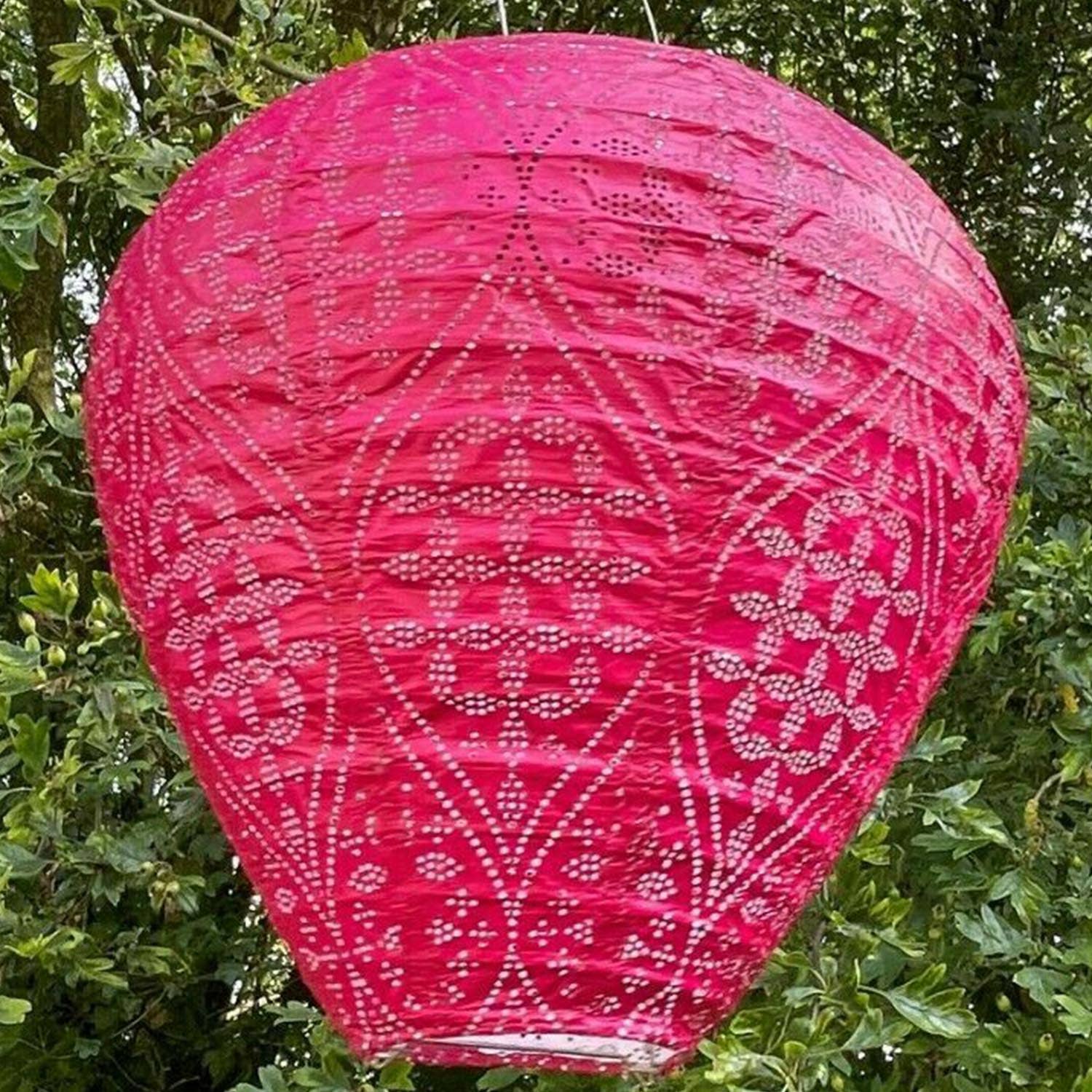 Delicious Designs Ltd - Wholesale Lantern - Solar Lantern - Pink Flower Balloon 30cm1