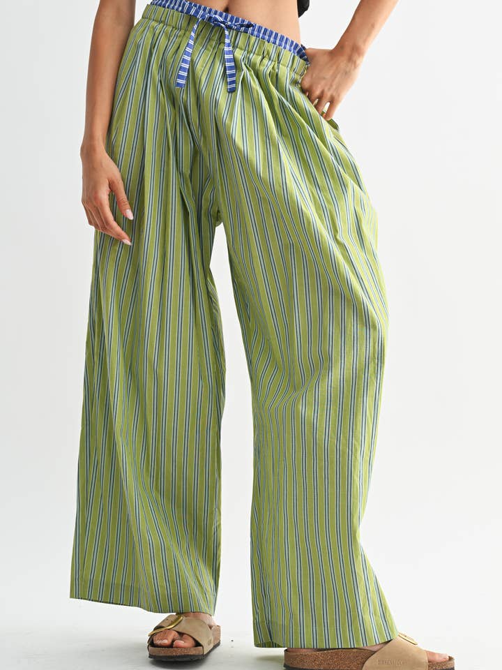 STRIBETTE BUKSER MED BREDE BEN for engroshandel hos Camellia